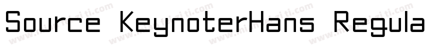 Source KeynoterHans Regular GBpc HU字体转换